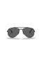 Ray-Ban RB3625 Nua the Aviator L (58 - 14) / lionsaí Liath agus Dubh fráma Sunglasses