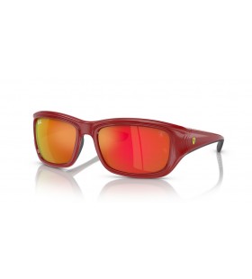Ray-Ban RB4405M Scuderia Ferrari Bailiúchán XL (59 - 19) / Orange le lionsaí agus Dubh fráma Sunglasses