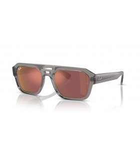 Ray-Ban RB4397 Corrigan Bith-Bhunaithe M (54 - 20) / Dearg lionsaí agus Liath fráma Sunglasses