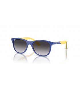 Ray-Ban RB9077S Páistí Bhith-Bhunaithe L (49 - 16) / lionsaí Liath agus Gorm fráma Sunglasses