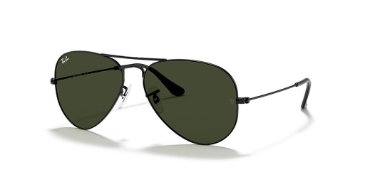 Ray-Ban RB3025 Aviator Classic XL (58 - 14) / lenti Verde e telaio Nero Occhiali da sole
