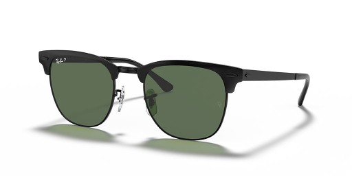Ray-Ban RB3716 Clubmaster Metal L (51 - 21) / lenti Verde e telaio Nero Occhiali da sole