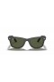 Ray-Ban RB2140F Original Wayfarer Classic L (52 - 22) / lenti Verde e telaio Nero Occhiali da sole