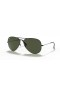 Ray-Ban RB3025 Aviator Large Metal II XXL (62 - 14) / lenti Verde e telaio Nero Occhiali da sole