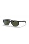 Ray-Ban RB2132F New Wayfarer Matte M (55 - 18) / lenti Verde e telaio Nero Occhiali da sole