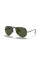 Ray-Ban RB3689 Aviator Metal II L (58 - 14) / lenti Verde e telaio Nero Occhiali da sole