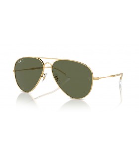 Ray-Ban RB3825 Vecchio Aviatore XXL (62 - 14) / Verde lenti e montatura in Oro Occhiali da sole