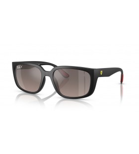 Ray-Ban RB4443M Scuderia Ferrari Collezione Chromance XL (57 - 19) e / lenti Grigio e Nero frame Occhiali da sole