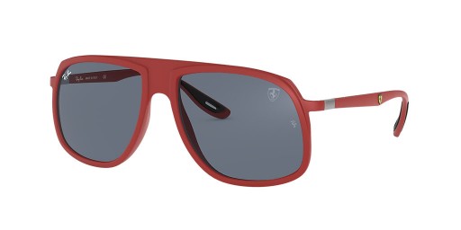 Ray-Ban RB4308Mスクーデリア-フェラーリの回収XL(57-17)/グレーレンズレッドフレームサングラス