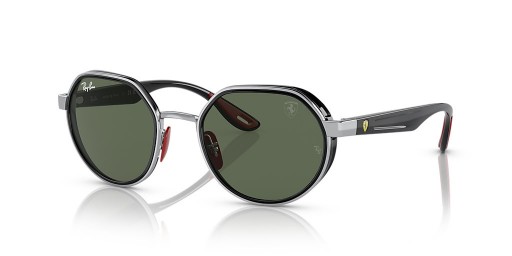 Ray-Ban RB3703Mスクーデリア-フェラーリョM(51-21)/グリーンレンズや銀のフレームサングラス