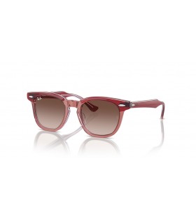 Ray-Ban RB9098SキッズS(45-18)/茶色のレンズレッドフレームサングラス