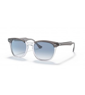 Ray-Ban RB2298ホークアイM(52-21)、青のレンズとグレーフレームサングラス