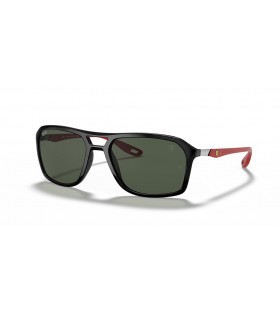 Ray-Ban RB4329Mスクーデリア-フェラーリの収集L(57-19)/グリーンレンズは、黒フレームサングラス