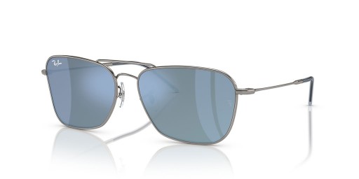 Ray-Ban RBR0102S Caravan Omvendt XL (58 - 15) / Blå linser og Sølv frame Solbriller