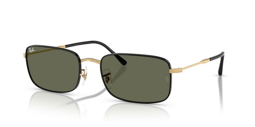 Ray-Ban RB3746 XXL (59 - 20) / Grønne linser og Svart frame Solbriller