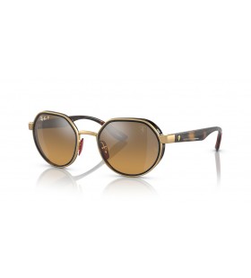 Ray-Ban RB3703M Scuderia Ferrari Samling M (51 - 21) / Brune linser og Gull frame Solbriller