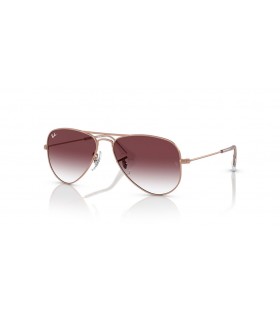 Ray-Ban RB9506S Aviator Barn L (52 - 14) / Fiolett linser og Rosa frame Solbriller