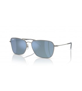 Ray-Ban RBR0102S Caravan Omvendt XL (58 - 15) / BlÃ¥ linser og SÃ¸lv frame Solbriller