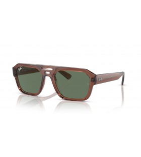 Ray-Ban RB4397 Corrigan Bio-Baserte M (54 - 20) / Grønne linser og Brown frame Solbriller