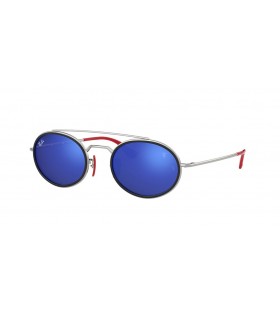 Ray-Ban RB3847M Scuderia Ferrari Samling XL (52 - 22) / BlÃ¥ linser og SÃ¸lv frame Solbriller