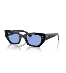 Ray-Ban RB4430 Zena S (49 - 22) / Blå linser og Svart frame Solbriller