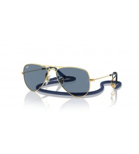 Ray-Ban RB9506S Aviator Barn L (52 - 14) / Blå linser og Gull frame Solbriller