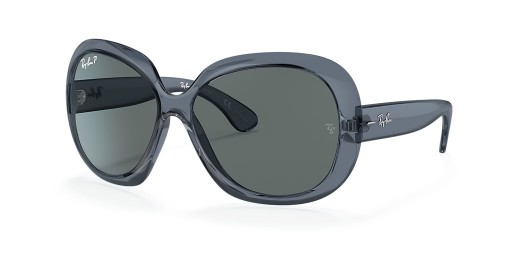 Okulary przeciwsłoneczne Ray-Ban RB4098 Jackie Ohh II przezroczyste M (60-14) / Z szarymi soczewkami i niebieskiej oprawce