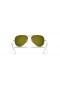 Okulary-lampy Ray-Ban RB3025 Aviator XL (58-14) / okulary przeciwsłoneczne z pomarańczowymi soczewkami i złotej oprawce
