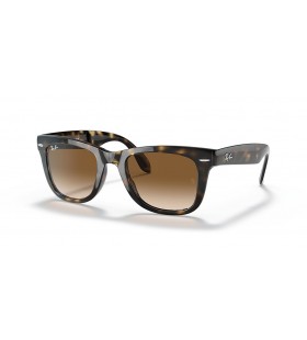 Okulary przeciwsłoneczne Ray-Ban RB4105 Wayfarer Folding Classic XL (54-20) / okulary przeciwsłoneczne z brązowymi soczewkami i черепаховой oprawce