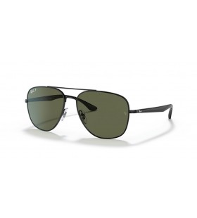 Okulary przeciwsÅ‚oneczne Ray-Ban RB3683 L (56-15) / Z zielonymi soczewkami i czarnej oprawce