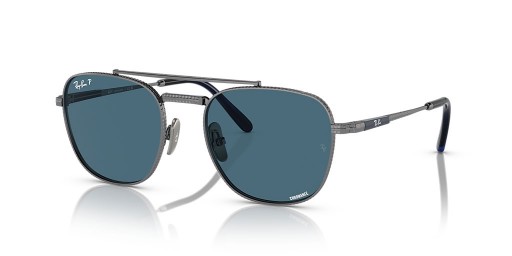 Ray-Ban RB8258 Frank II de Titan M (51 - 20) / lentile Albastre și Argint cadru ochelari de Soare