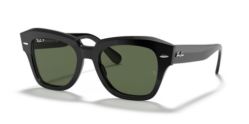 Ray-Ban RB2186 Stat Stradă M (49 - 20) / lentile Verzi și Negre, ochelari de Soare cadru