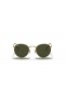 Ray-Ban RB3447 Metal Rotund XS (47 - 21) / lentile Verzi și ramă de Aur, ochelari de Soare