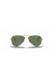 Ray-Ban RB9506S Aviator Copii M (50 - 13) / lentile Verzi și ramă de Aur, ochelari de Soare