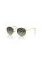 Ray-Ban RB3447 Metal Rotund L (53 - 21) / lentile Verzi și ramă de Aur, ochelari de Soare