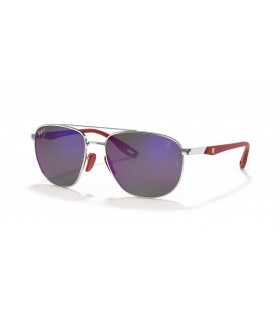 Ray-Ban RB3659M Scuderia Ferrari Collection L (57 - 17) / lentile Albastre și Argint cadru ochelari de Soare