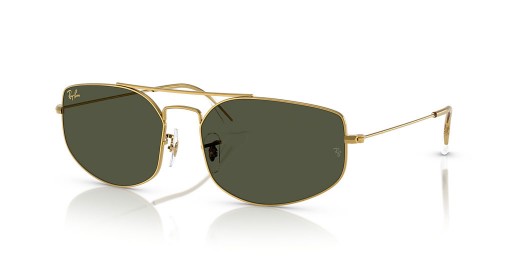 Ray-Ban RB3845 Explorer V XXL (60 - 17) / Zelené šošovky a Zlato rámom slnečné Okuliare