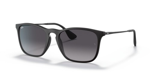 Ray-Ban RB4187F Chris M (54 - 18) / Šedá šošovky a Čierny rám slnečné Okuliare