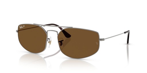Ray-Ban RB3845Explorer V XXL(60-17)/브라운 렌즈와 은색 구조 색안경