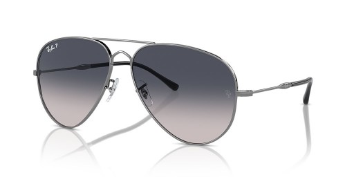 Ray-Ban RB3825 오래된 비행 XXL(62-14)/블루 렌즈와 은색 구조 색안경