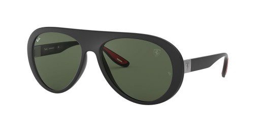 Ray-Ban RB4310M Scuderia 페라리 컬렉션 L(58-16)/녹색 렌즈 및 프레임 검 선글라스