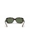 Ray-Ban RB4101 재키 오 M(58-17)/녹색 렌즈와 거북이는 프레임 선글라스