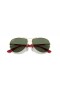 Ray-Ban RB8313M Scuderia 페라리 컬렉션 XL(61-13)/녹색 렌즈 및 프레임이 금 선글라스