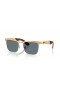 Ray-Ban RB3875Wayfarer 디럭스 L(53-18)/블루 렌즈 및 프레임이 금 선글라스