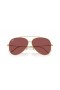 Ray-Ban RBR0101S 비행의 역 L(59-11)/바이올렛 렌즈 및 프레임이 금 선글라스