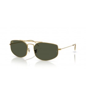 Ray-Ban RB3845Explorer V XXL(60-17)/녹색 렌즈 및 프레임이 금 선글라스