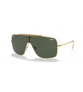 Ray-Ban RB3697 날개 II XXL(0-135)/녹색 렌즈 및 프레임이 금 선글라스