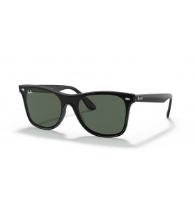 Ray-Ban RB4440N 불꽃 Wayfarer L(0-141)/녹색 렌즈 및 프레임 검 선글라스