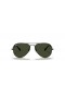Sunčane naočale Ray-Ban RB3025 Aviator Classic XL (58-14) / SA zelenim staklima i crni okvir
