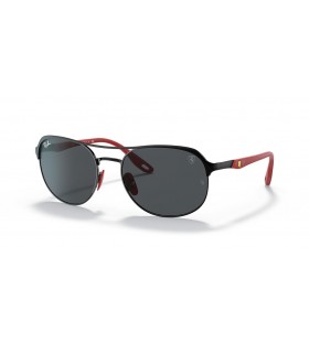 Sunčane naočale Ray-Ban RB3685M Scuderia Ferrari Collection XL (58-19) / SA sivim staklima i crni okvir